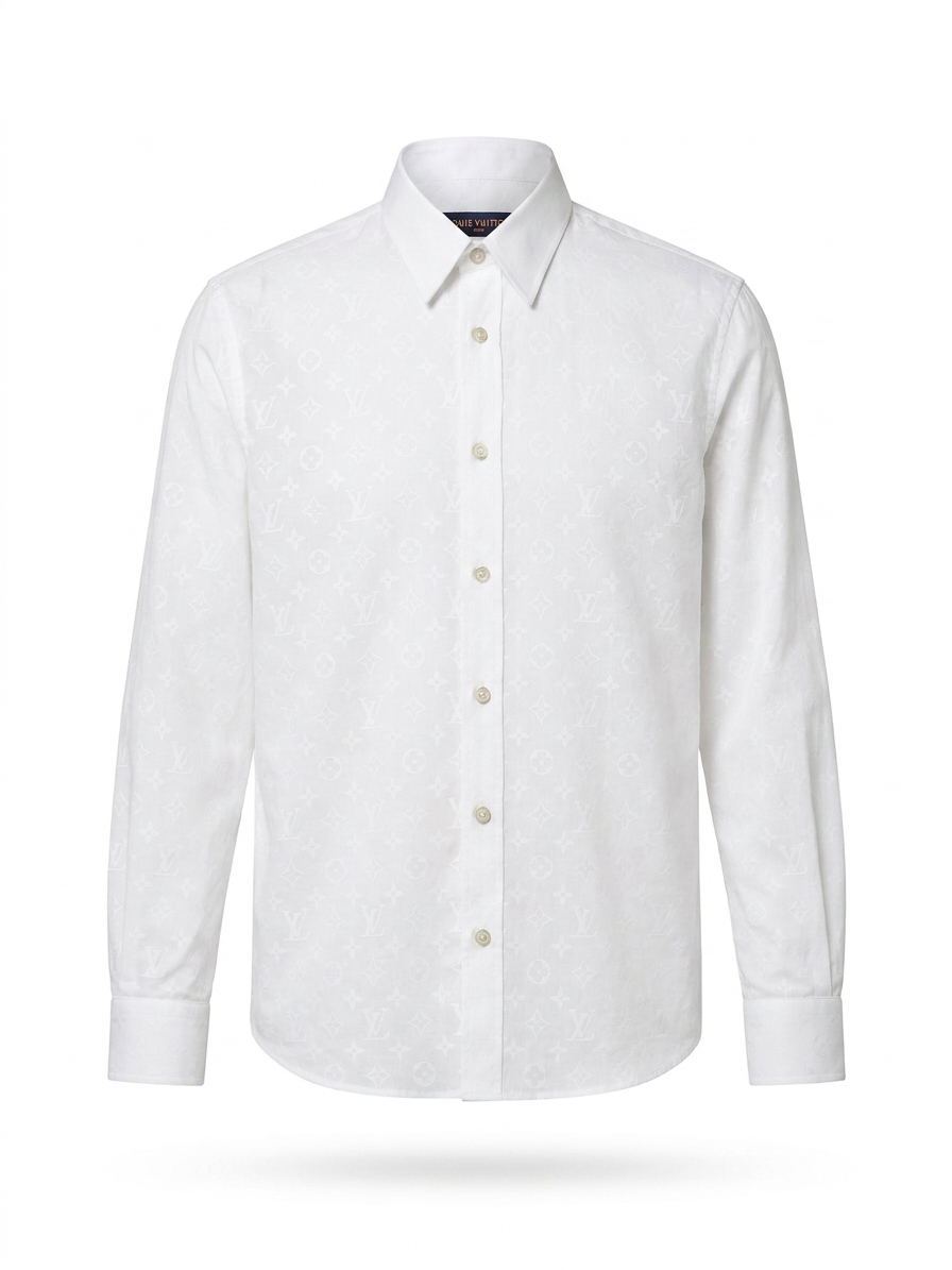 The LV Signature White Monogram Jacquard Shirt
