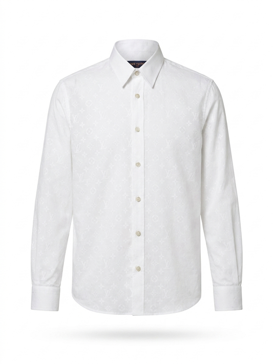 The LV Signature White Monogram Jacquard Shirt