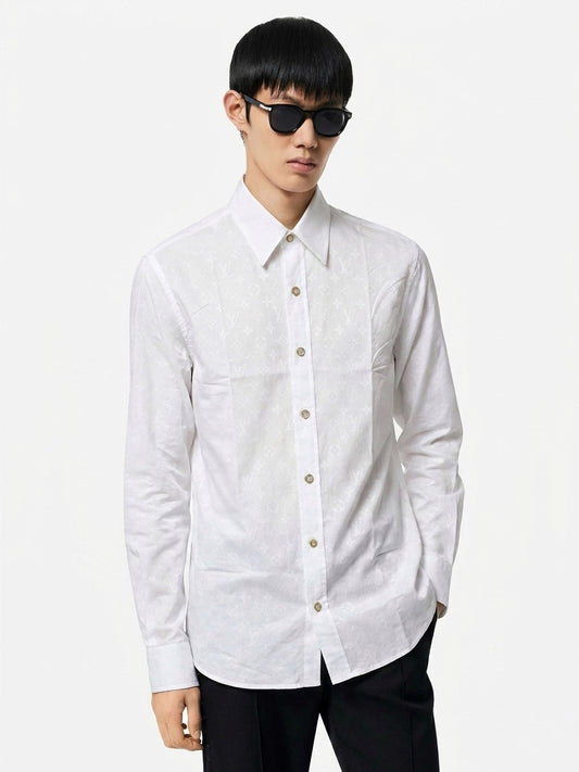 The LV Signature White Monogram Jacquard Shirt