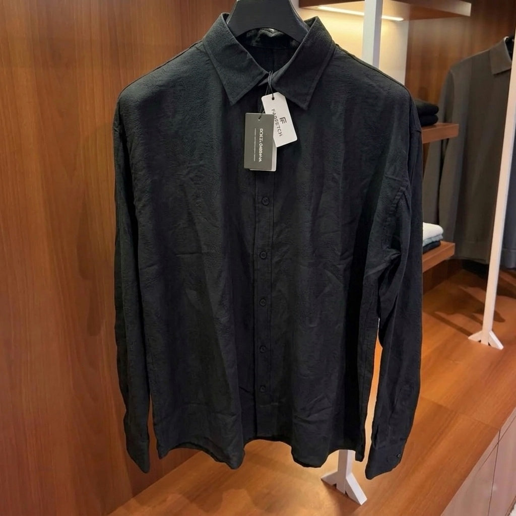 The Pure Black Linen Shirt