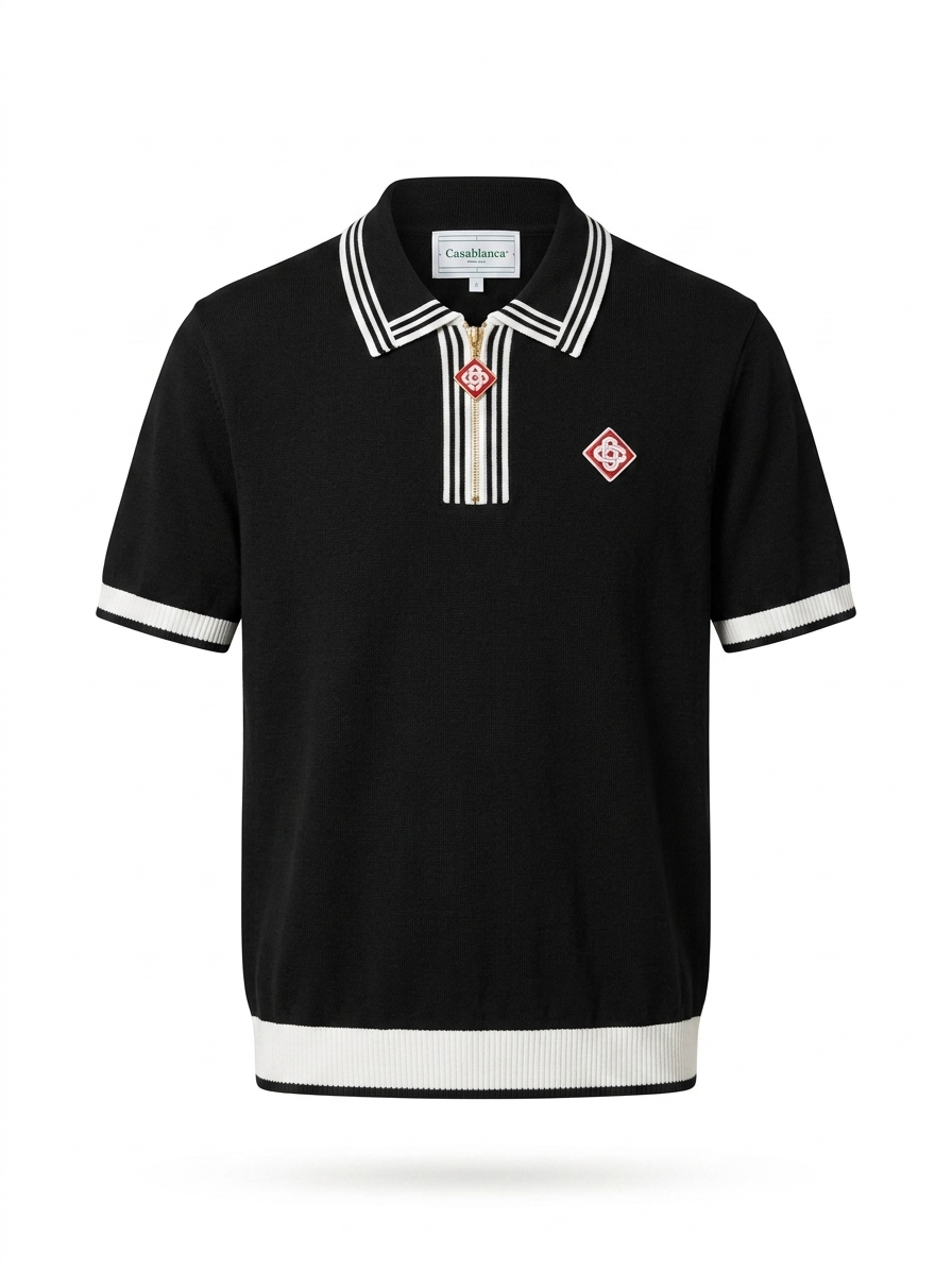 CASA Signature Diamond Knit Polo
