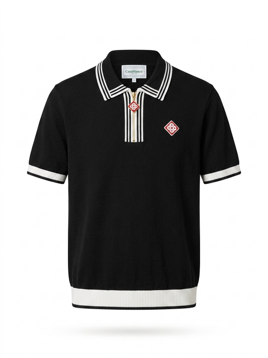 CASA Signature Diamond Knit Polo