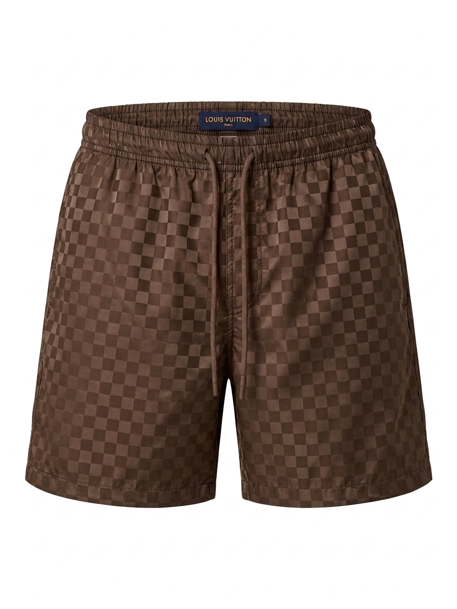 LV Signature Damier Drawstring Shorts