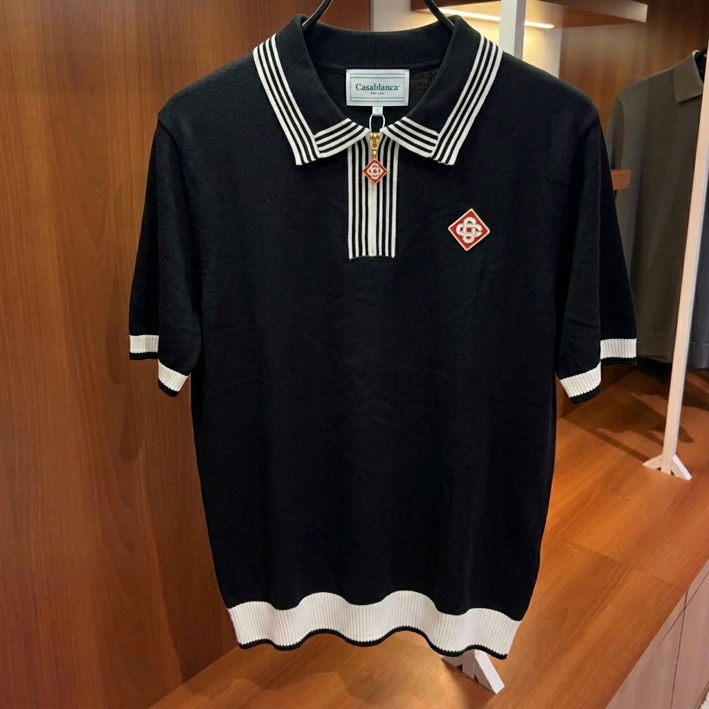 CASA Signature Diamond Knit Polo