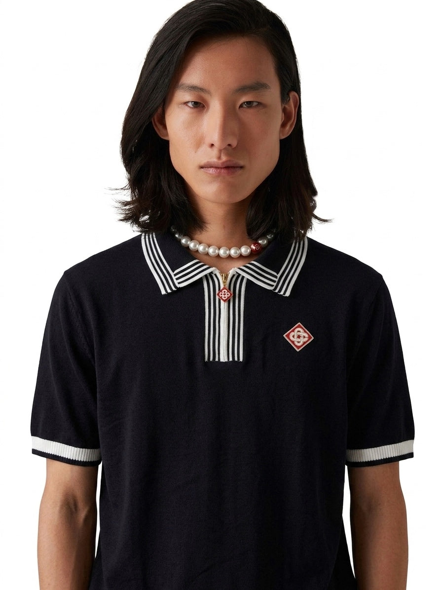 CASA Signature Diamond Knit Polo