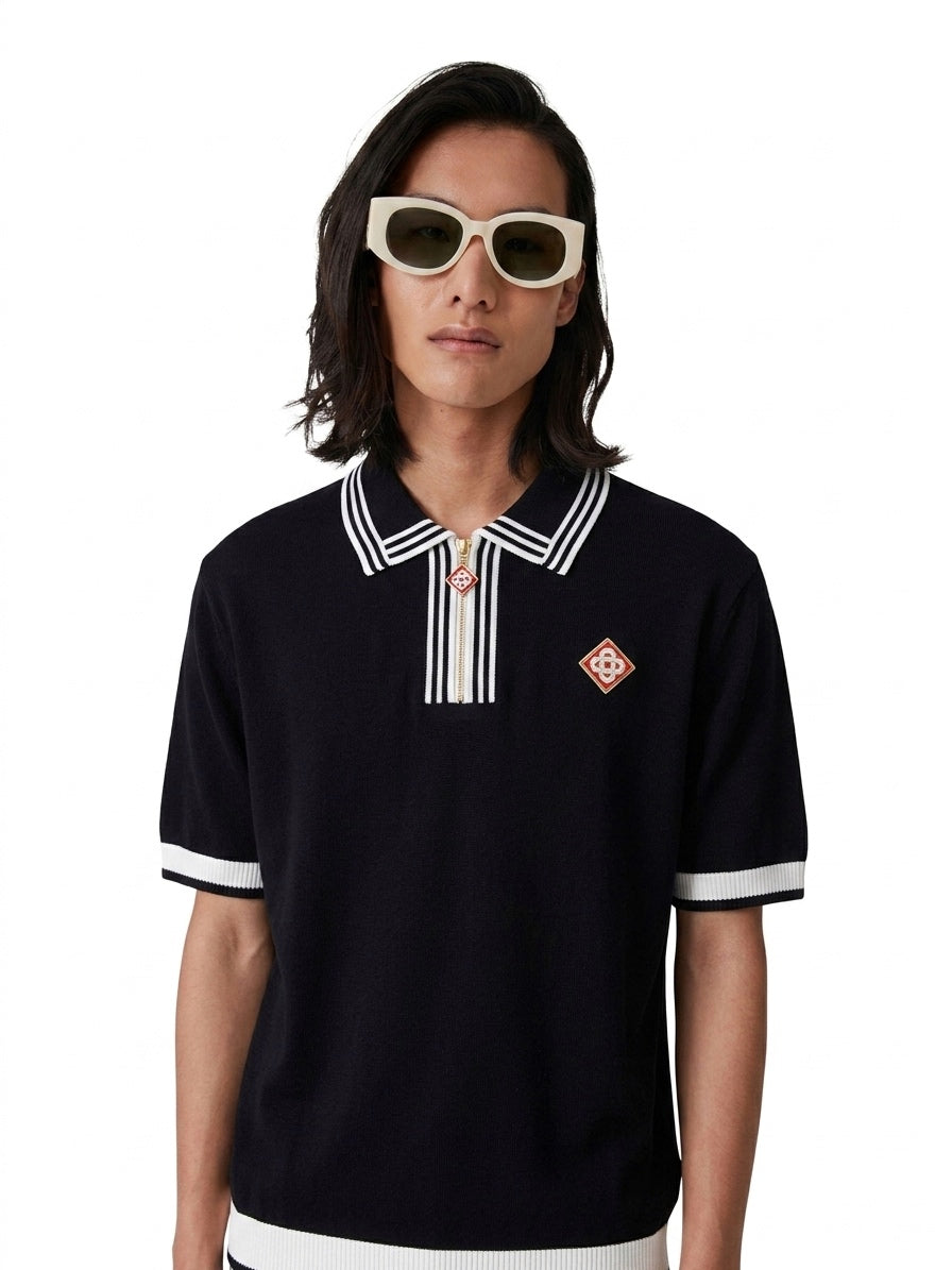 CASA Signature Diamond Knit Polo