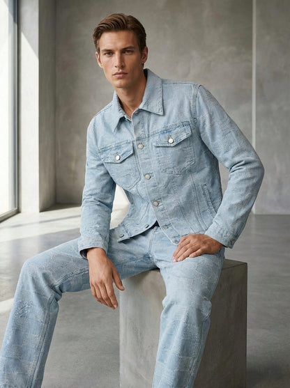 Checkerboard Denim Co-ord