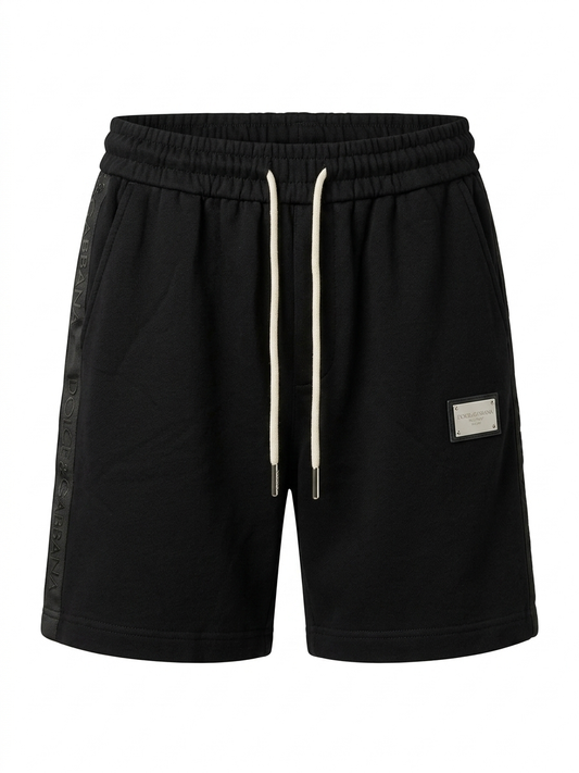 D&G Heritage Tonal Taping Black Shorts