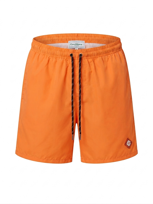 C'lanca Signature Monogram Swim Trunks - Sunset Orange