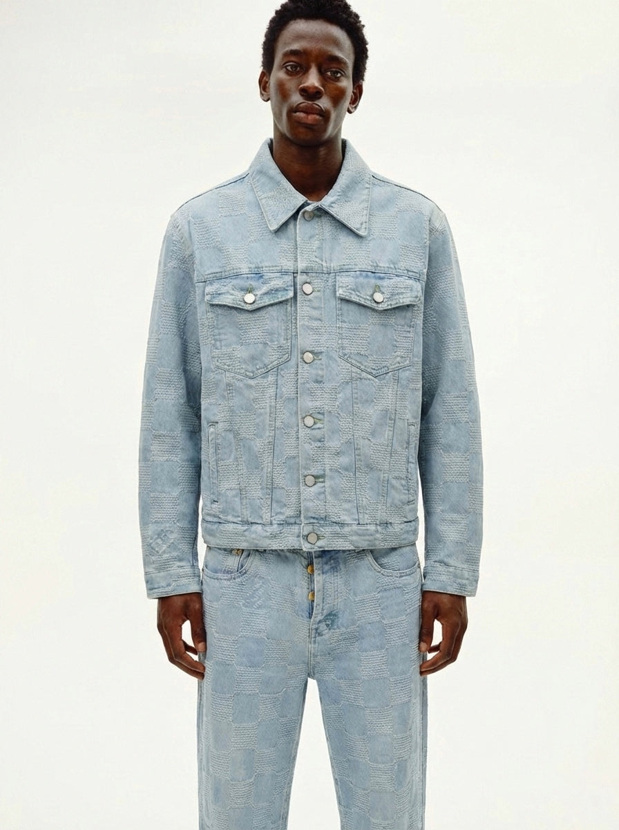 Checkerboard Denim Co-ord