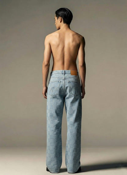 Checkerboard Denim Co-ord