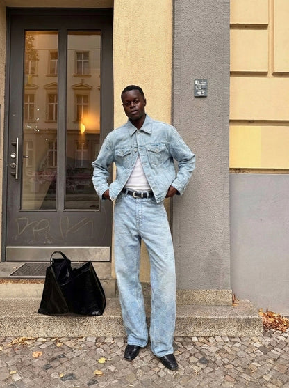 Checkerboard Denim Co-ord