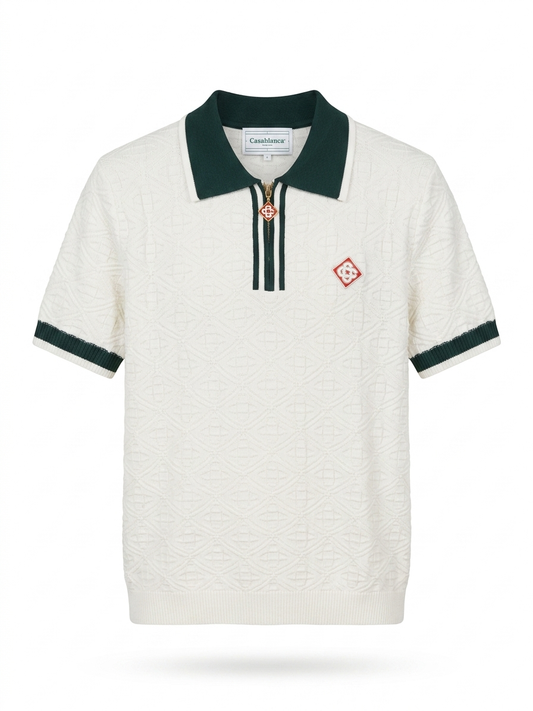 CSB Heritage Jacquard-Knit Polo Shirt