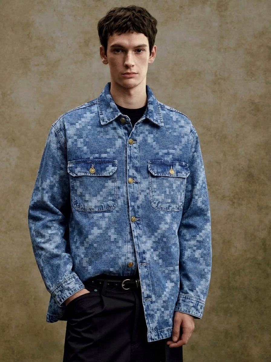 LV Damier Pop Denim Overshirt