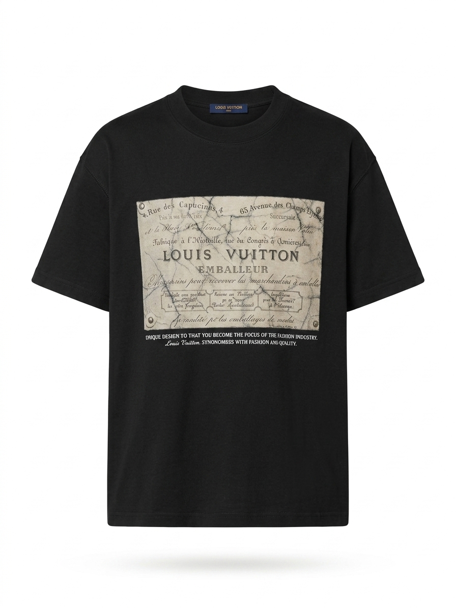 LV Heritage Malle Gown Tee in Black