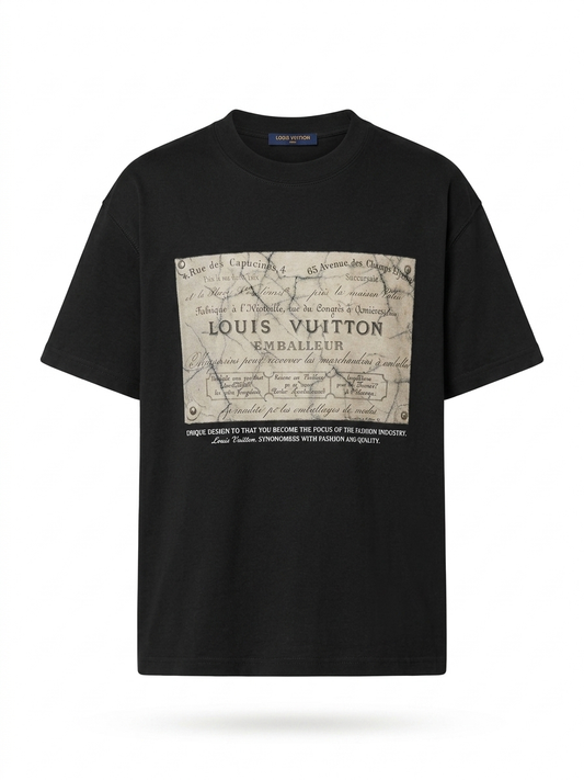 LV Heritage Malle Gown Tee in Black