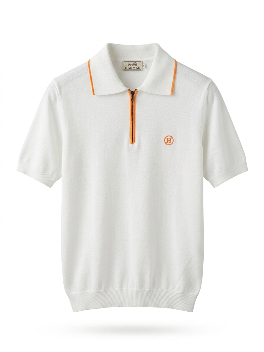 The H. Zip-Neck Polo