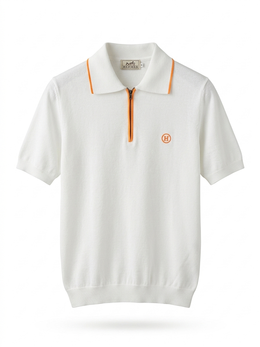 The H. Zip-Neck Polo