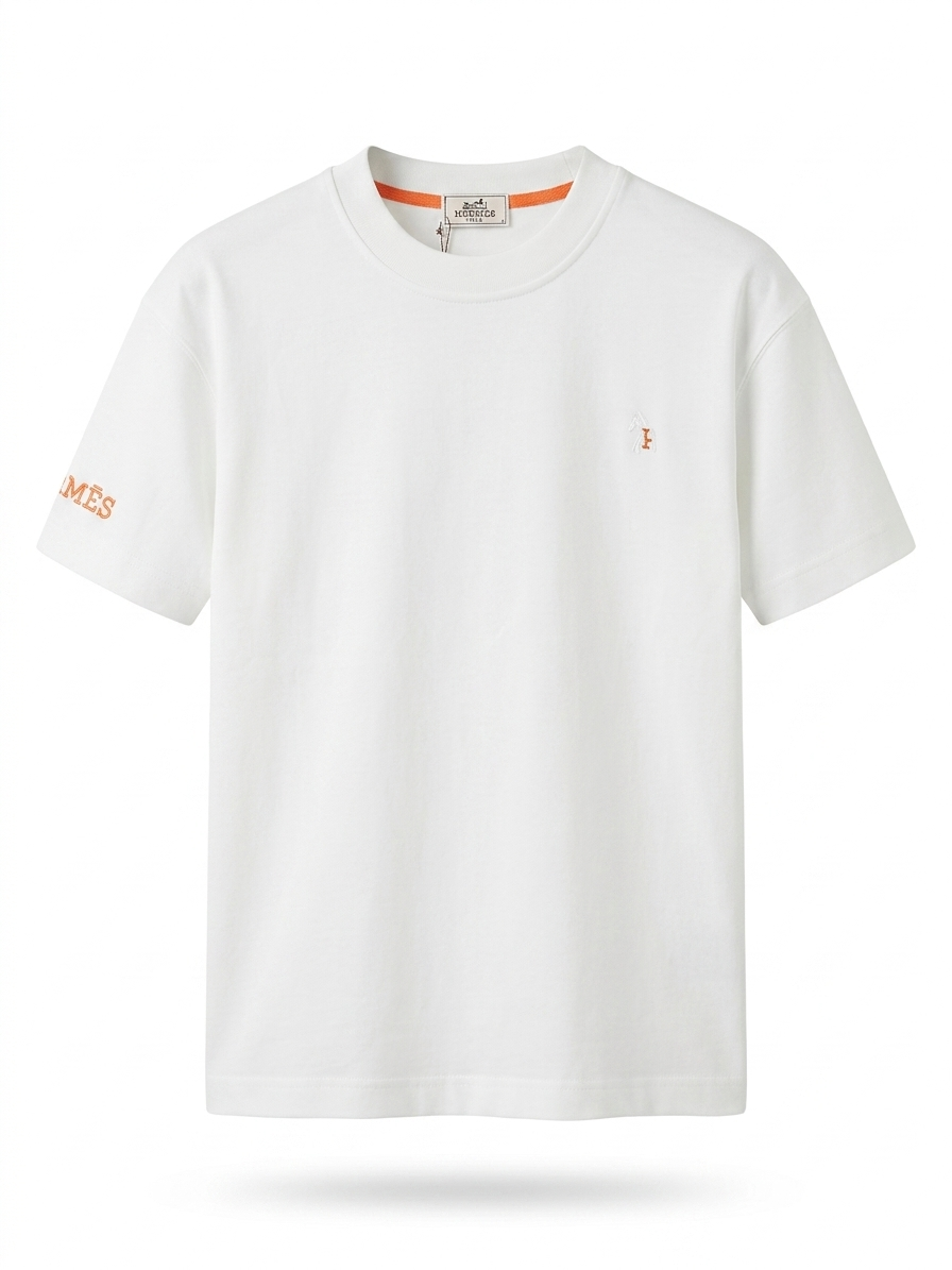 Hermès Embroidered Cotton-Jersey T-Shirt