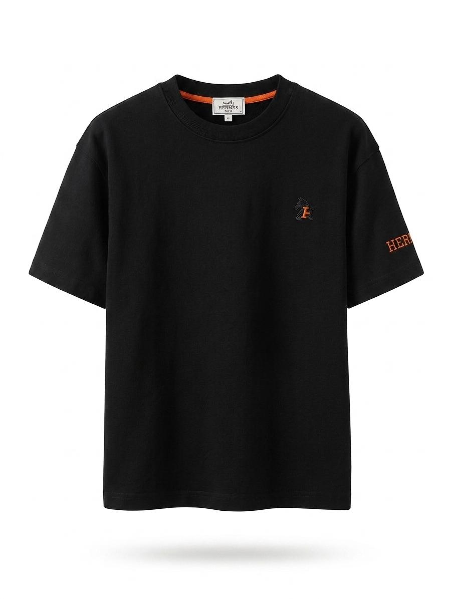 H Signature 'H' Embroidered Cotton T-Shirt