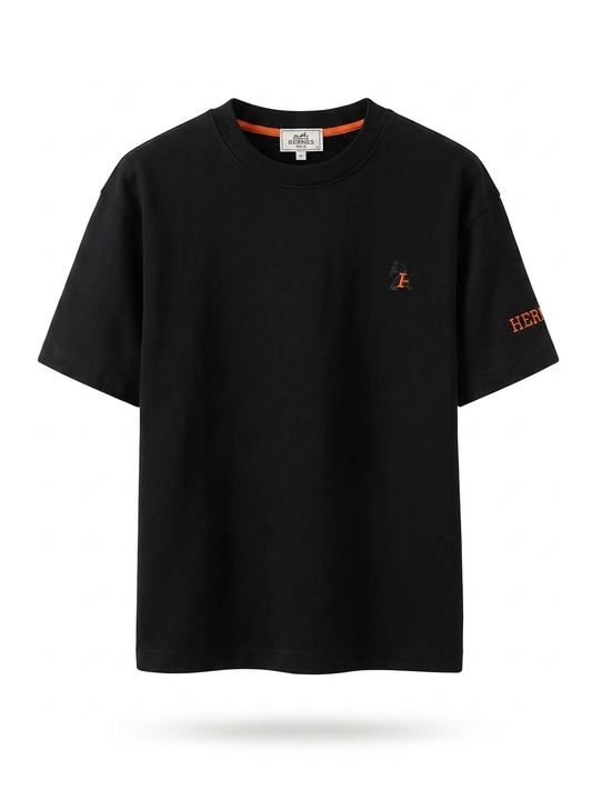 H Signature 'H' Embroidered Cotton T-Shirt