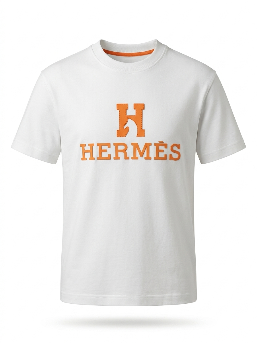 H. Signature Relief Emblem T-Shirt – Blanc