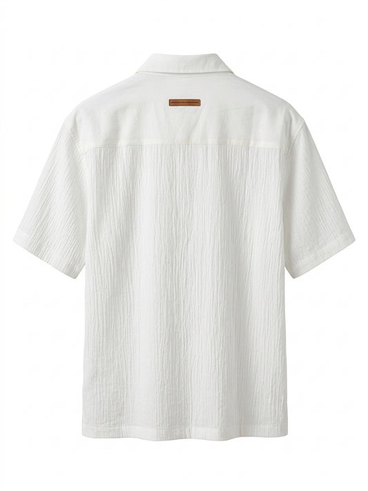 Z. Essential Textured Seersucker Resort Shirt