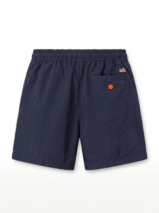 H Technical Navy Shorts with Signature Orange Trims