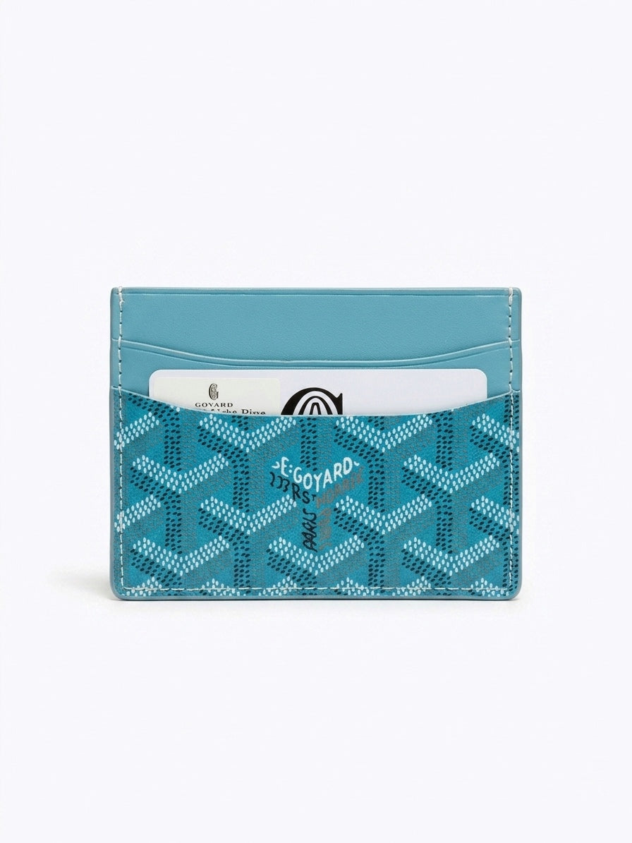 E.G. Signature Canvas Cardholder — Bleu Clair