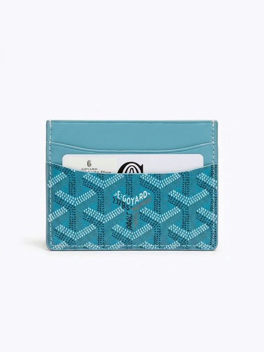 E.G. Signature Canvas Cardholder — Bleu Clair