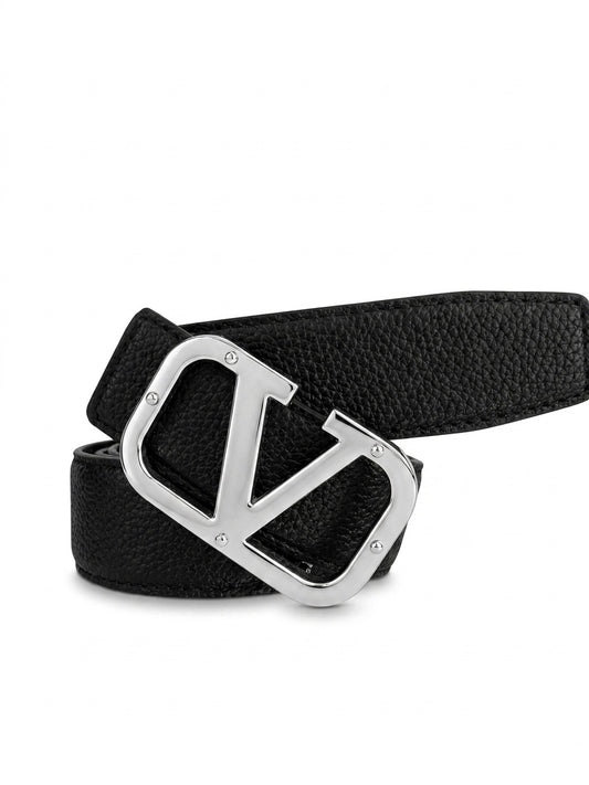 VLTN Signature Grained Leather Belt