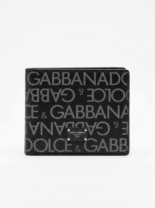 D&G All-Over Logo Plaque Wallet