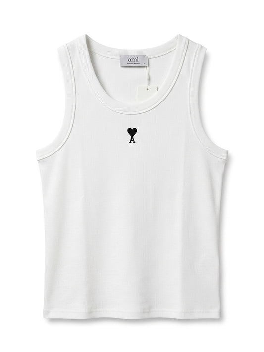Ami Alexandre Mattiussi Ribbed Cotton Tank Top