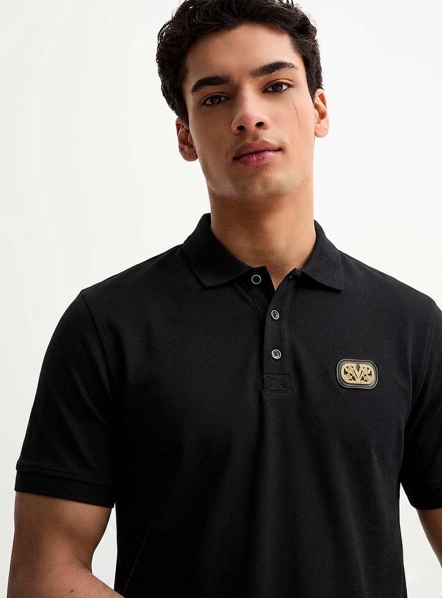 VLTN Signature Emblem Piqué Polo