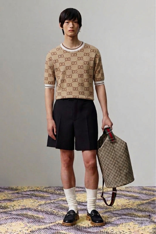 G. Iconic Monogram Jacquard Knit Top