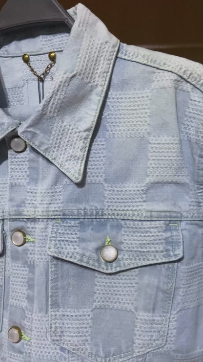 Checkerboard Denim Co-ord