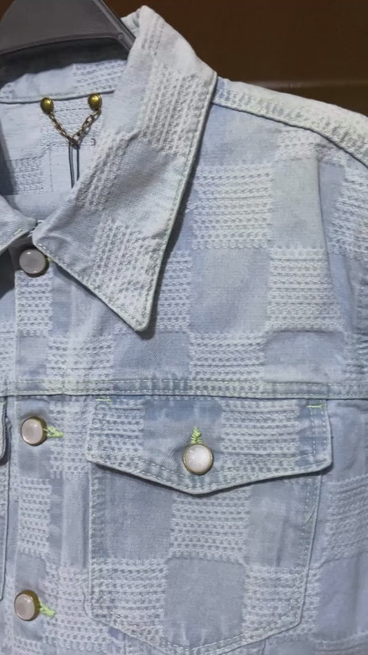 Checkerboard Denim Co-ord